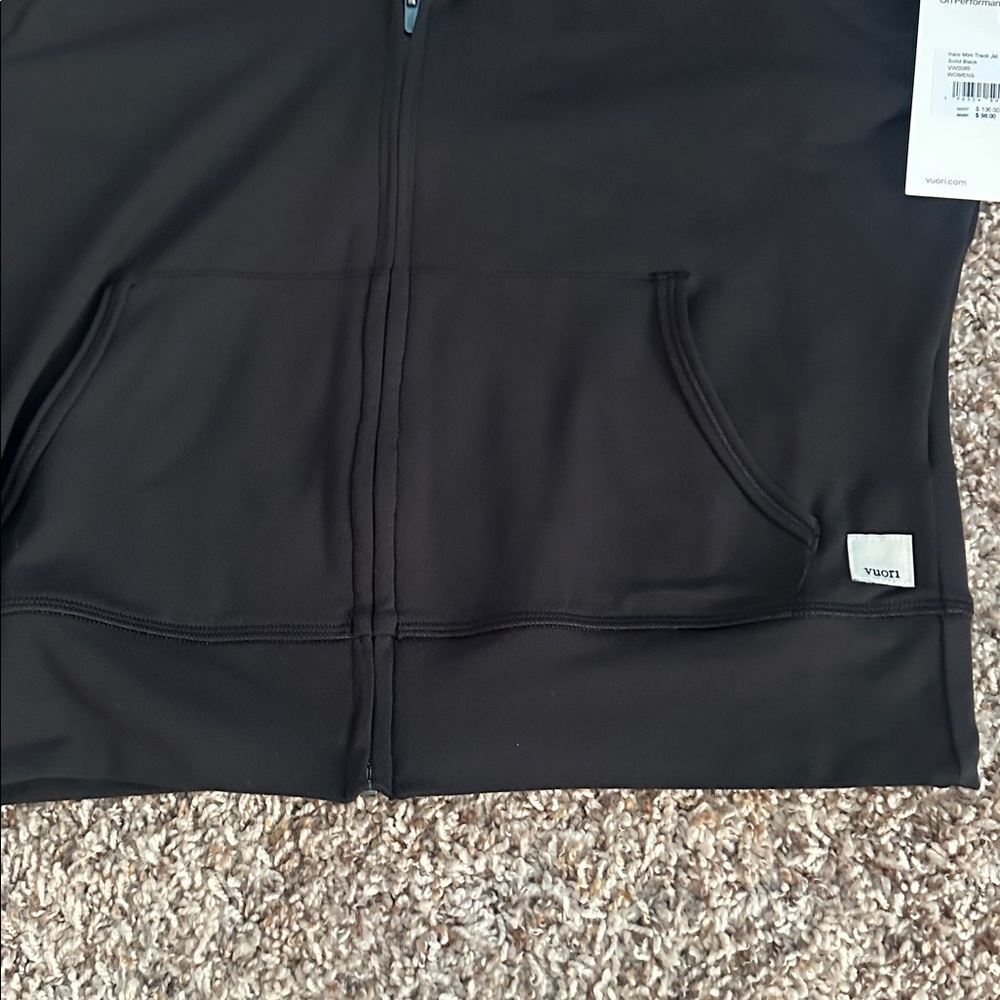 NWT VUORI Halo Mini Track Jacket Black Size Small - Picture 9 of 10